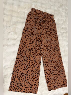 SySea High-Waisted Palazzo Wide-Leg Pants in Leopard Print